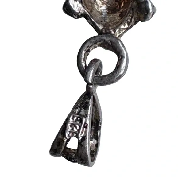 Solid Sterling Silver Rat Mouse Varmint Full Body Vintage Pendant Chinese Zodiac